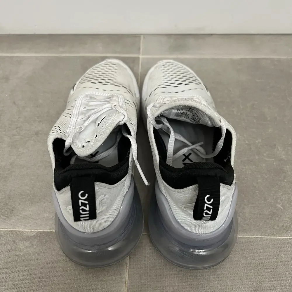 Nike Air Max 270 Womens 8 White Athletic Sneakers Low Top Shoes AH6789-100 2020
